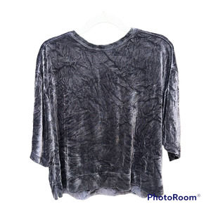 Free People Women's Milan Crushed Velvet Pullover Top Small